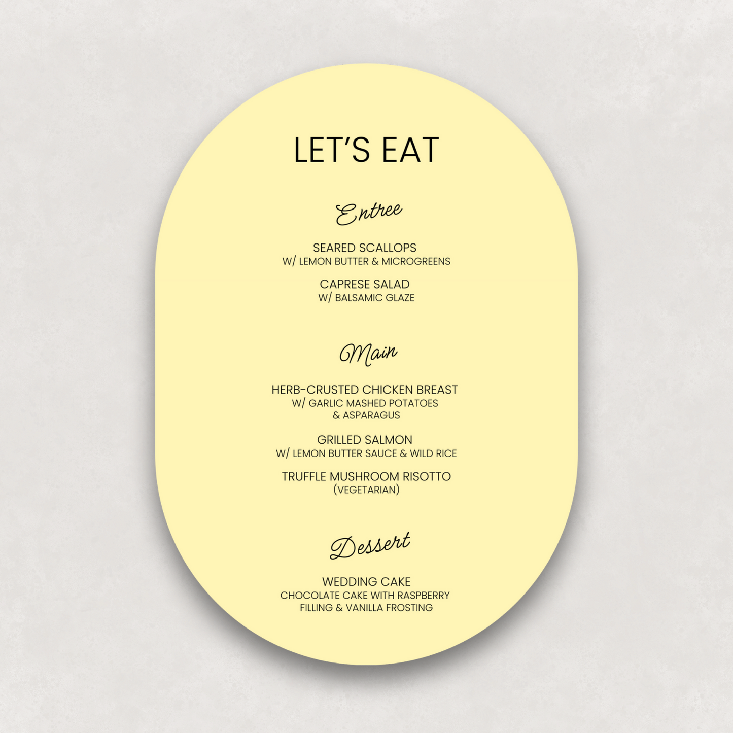 Après Large Menu
