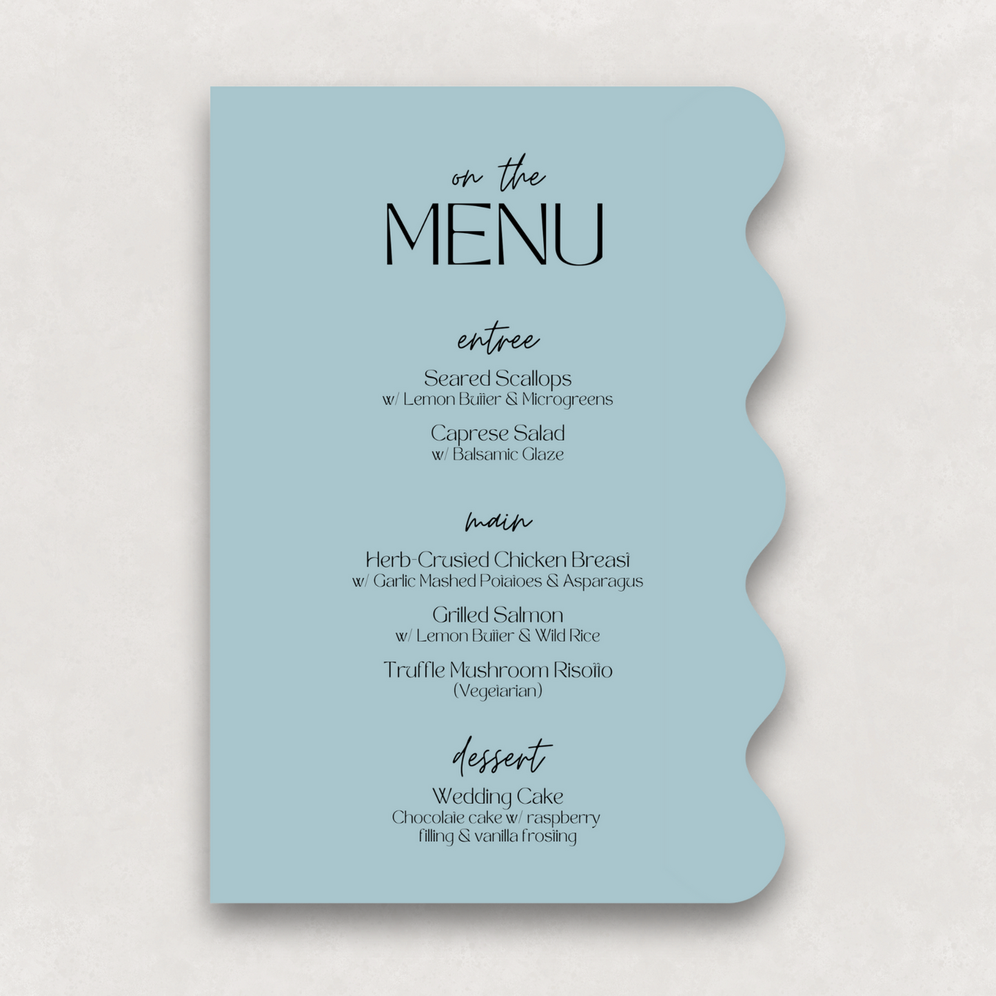 Zephyr Large Menu