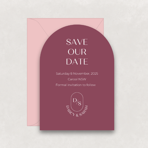 Monogram Save The Date