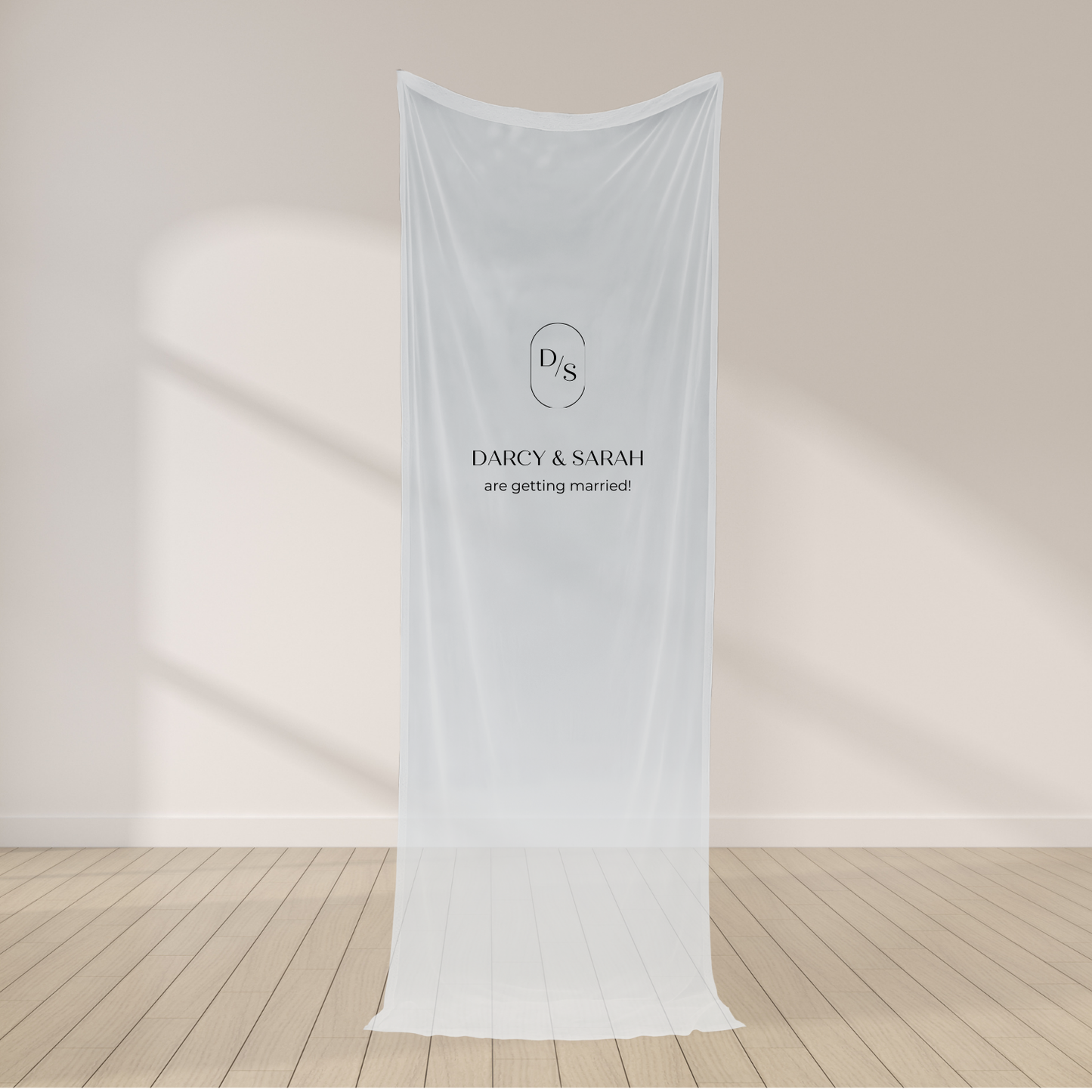 Monogram Sheer Welcome Sign