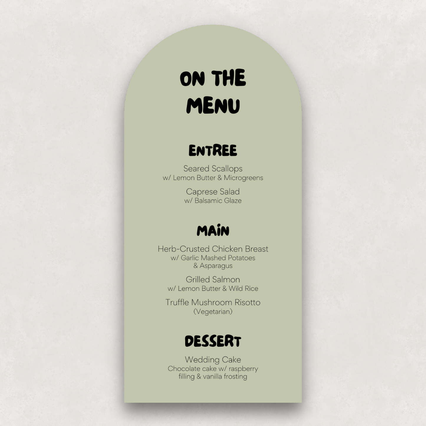 Scout Small Menu
