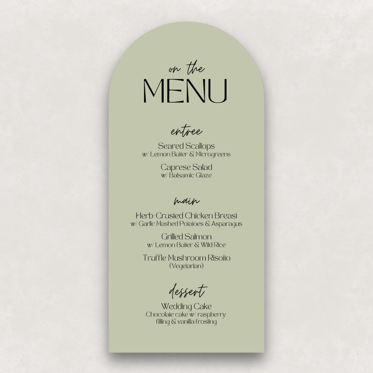 Zephyr Small Menu