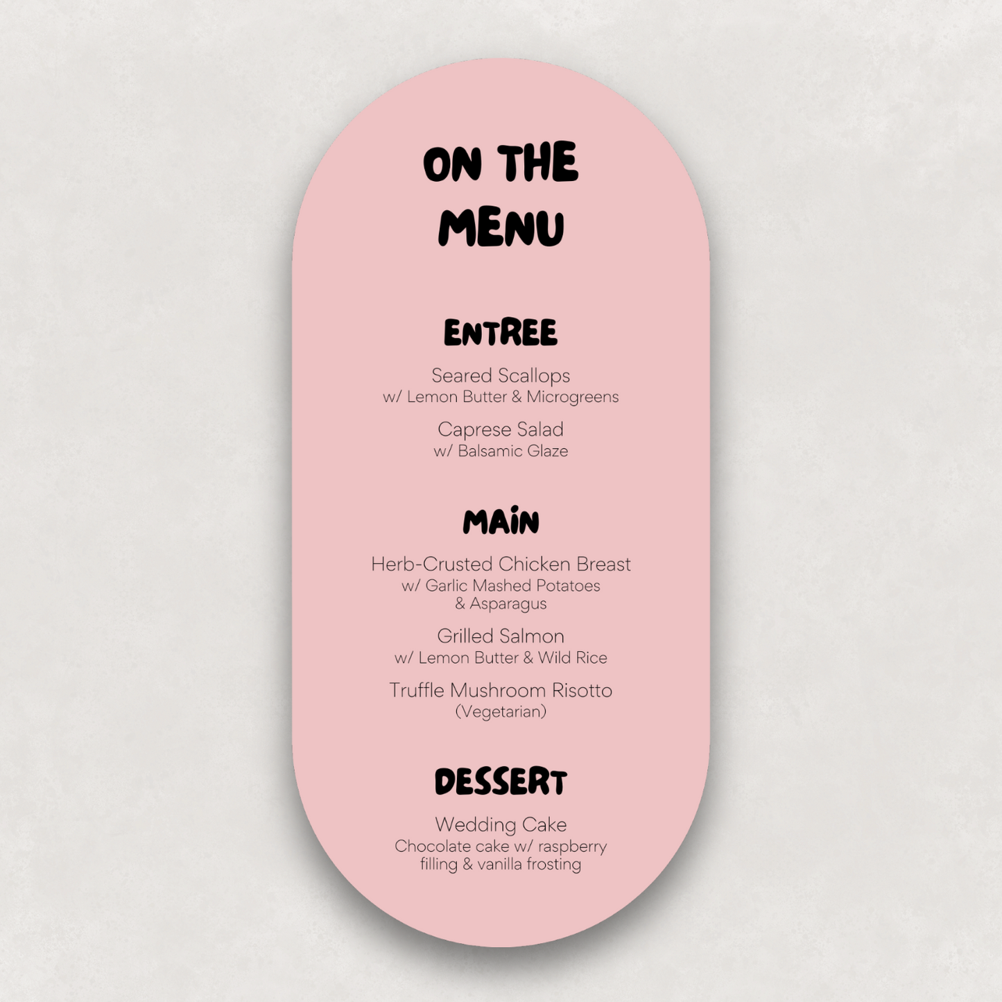 Scout Small Menu