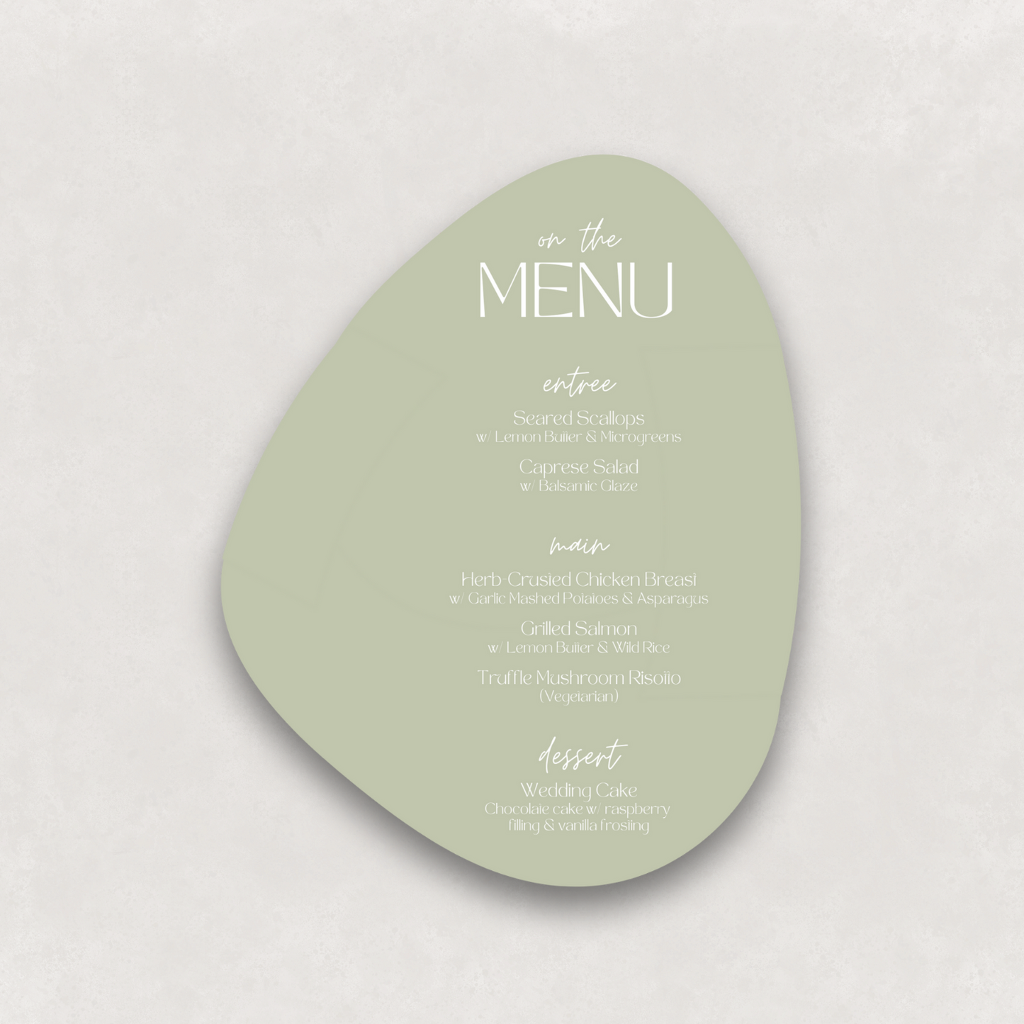 Zephyr Large Menu