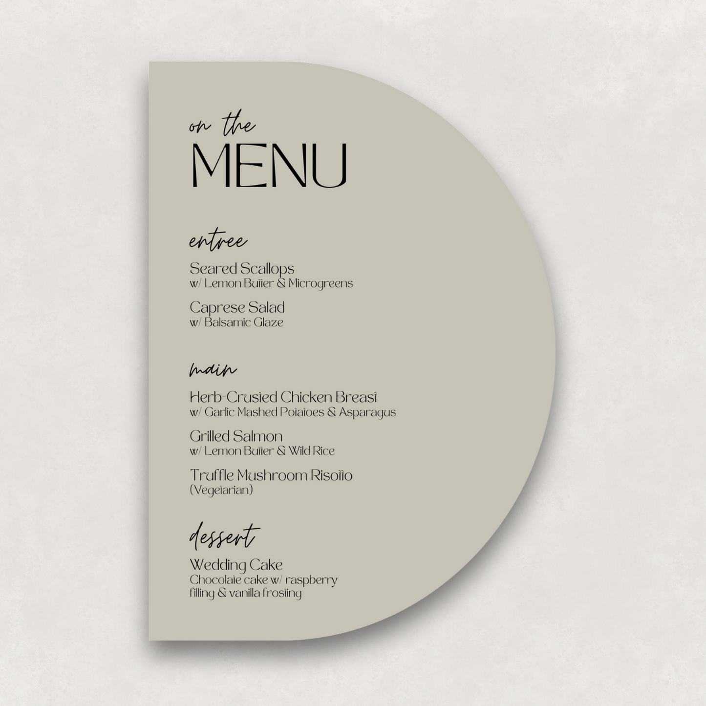Zephyr Large Menu