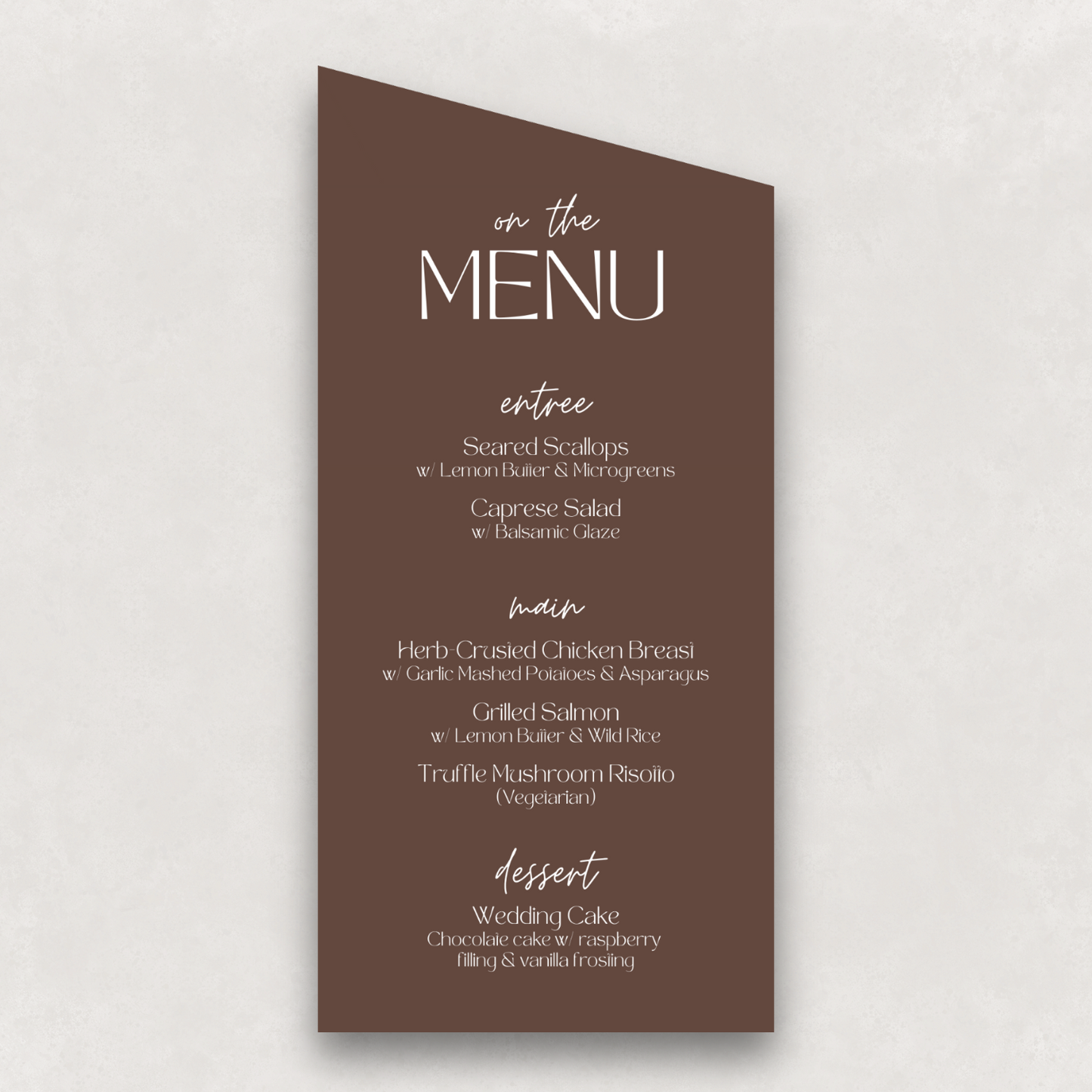 Zephyr Small Menu
