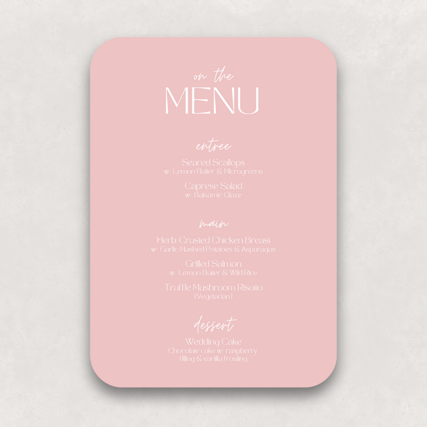 Zephyr Large Menu