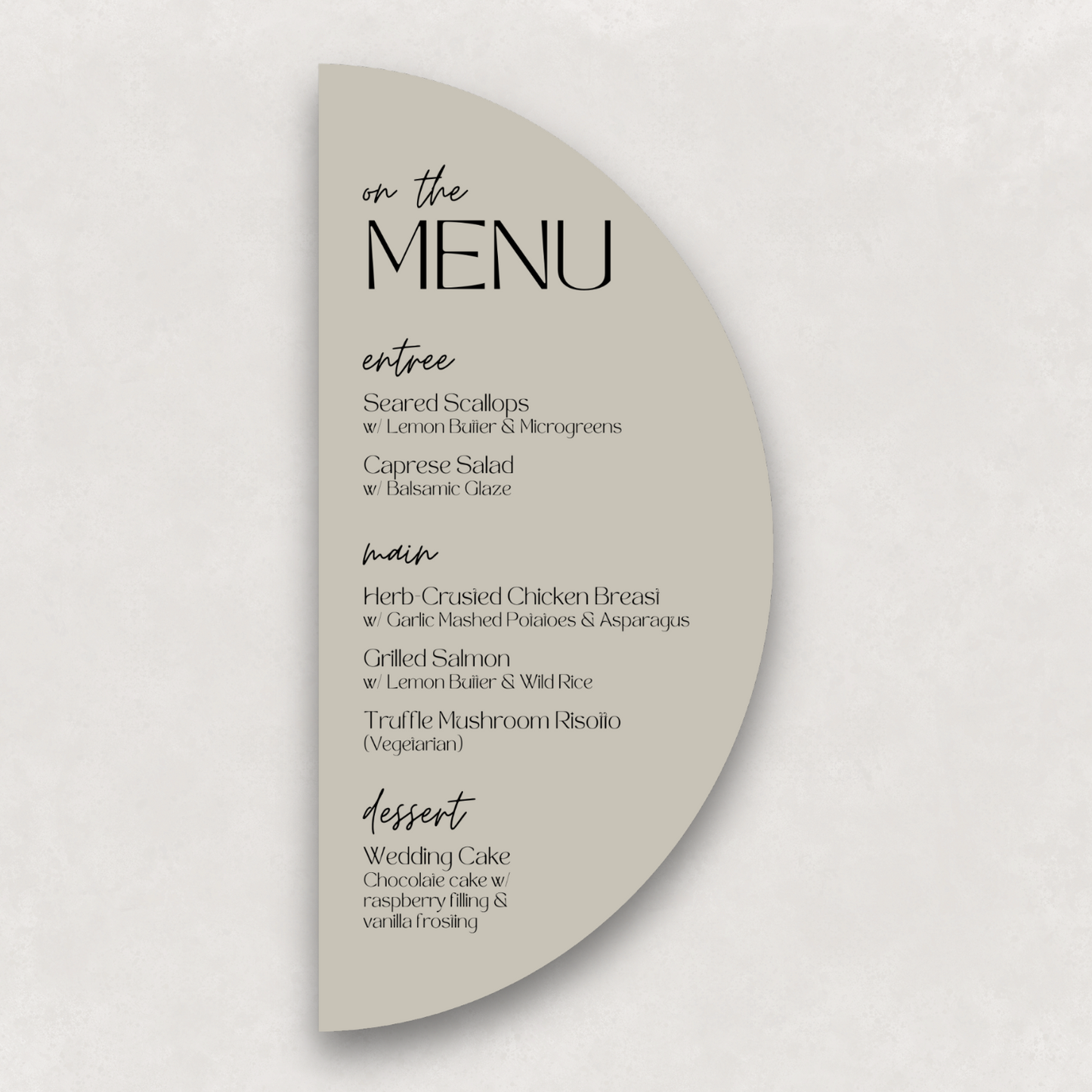 Zephyr Small Menu