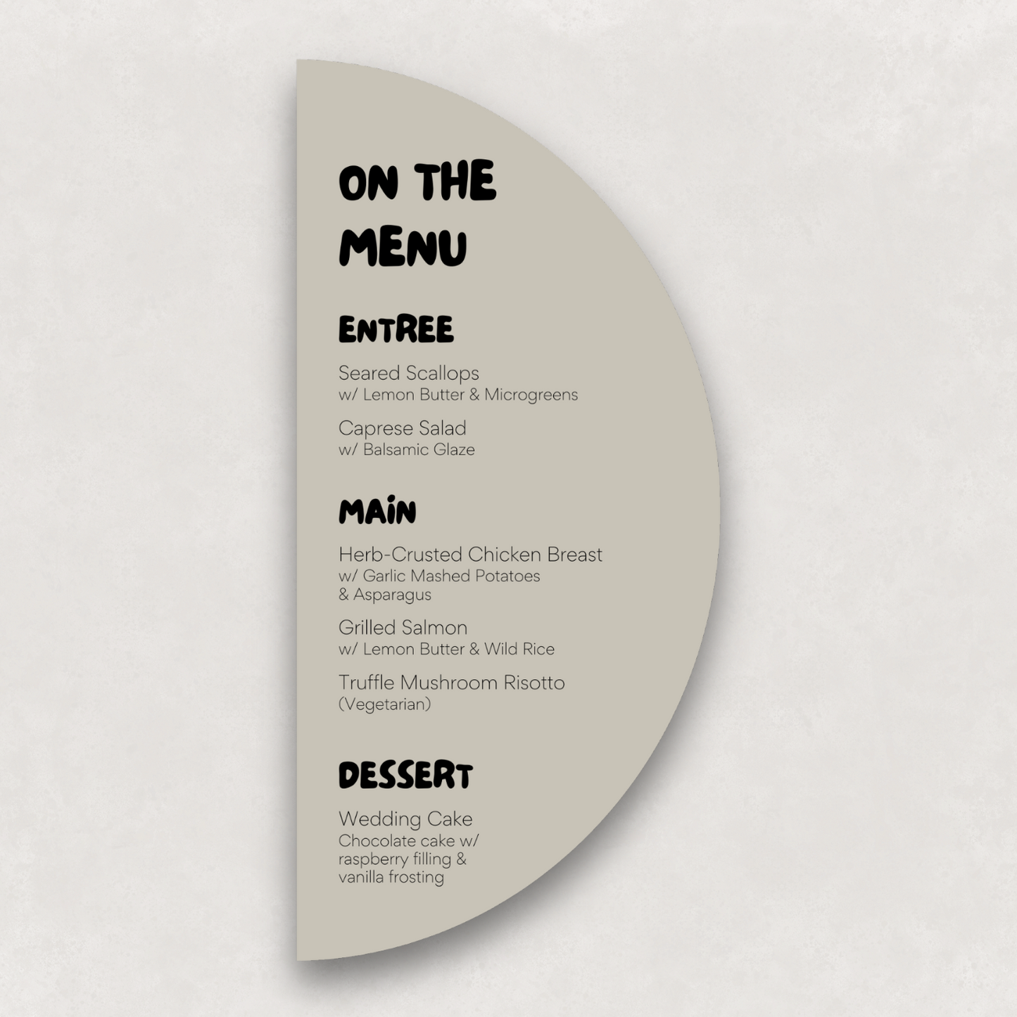 Scout Small Menu
