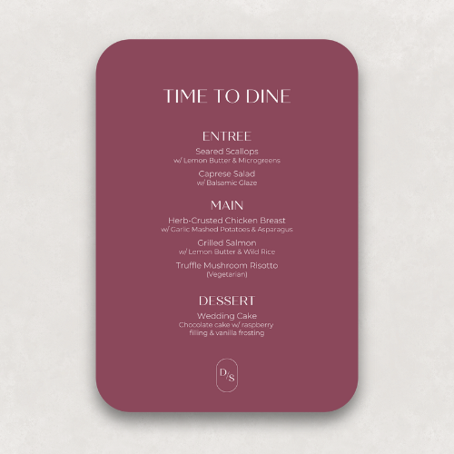 Monogram Large Menu