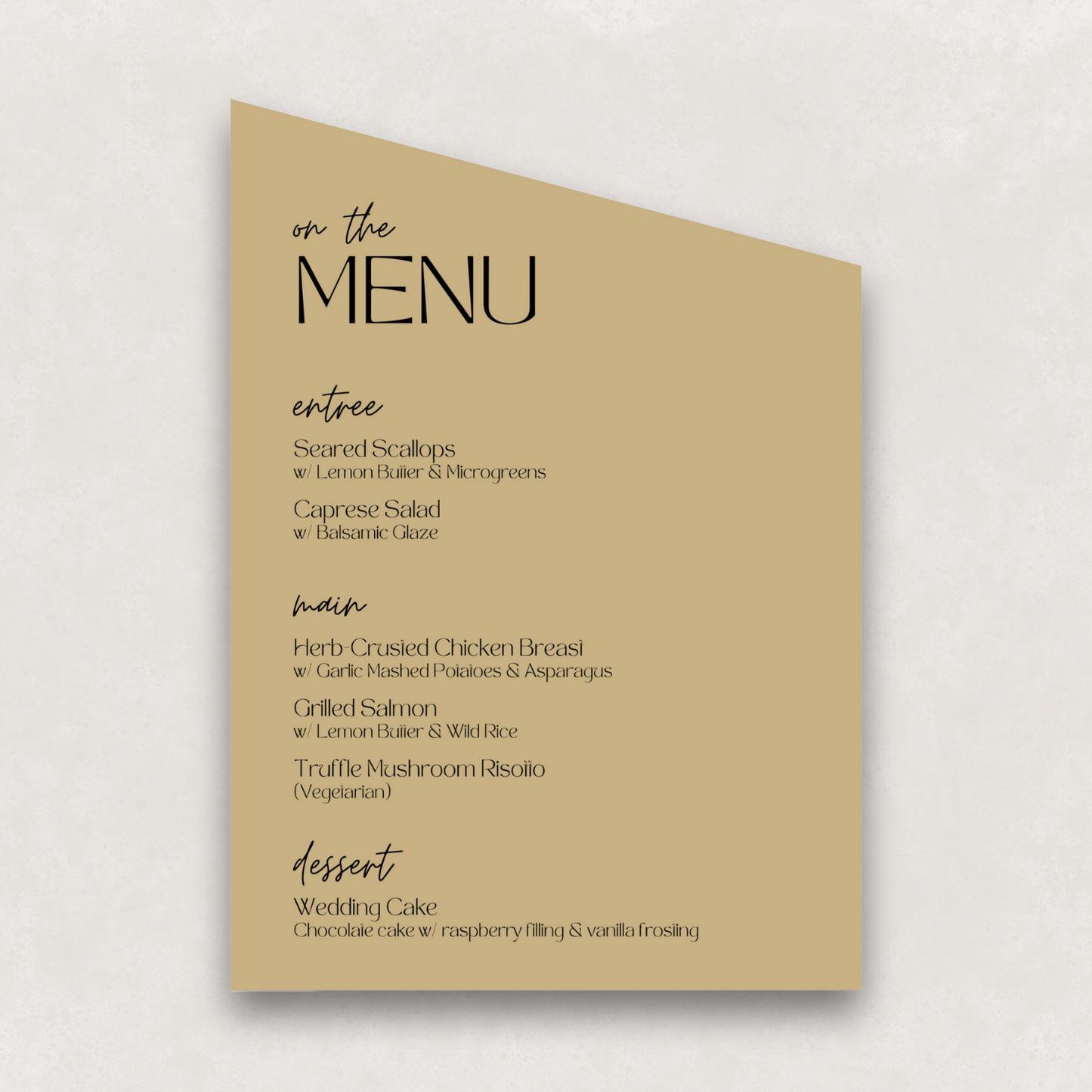 Zephyr Large Menu