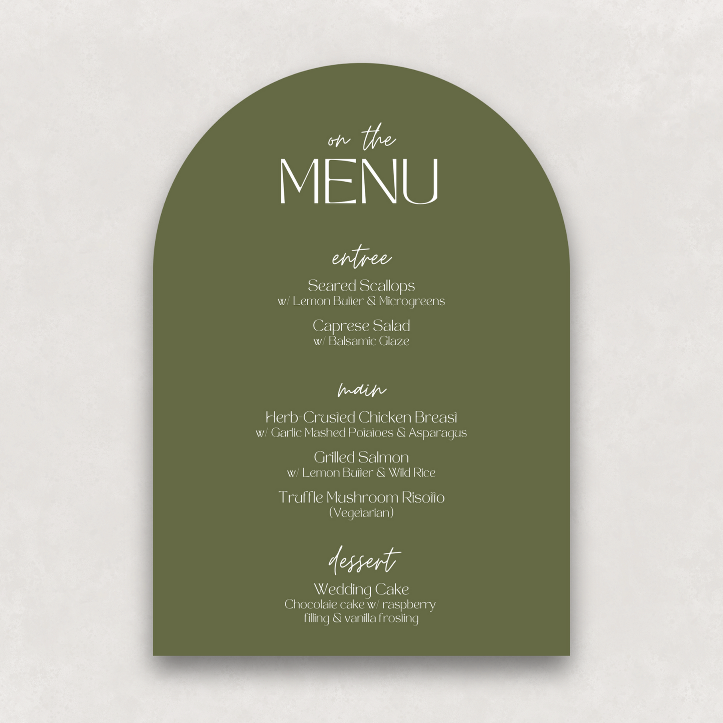 Zephyr Large Menu