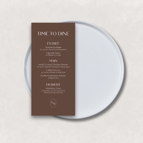 Monogram Small Menu