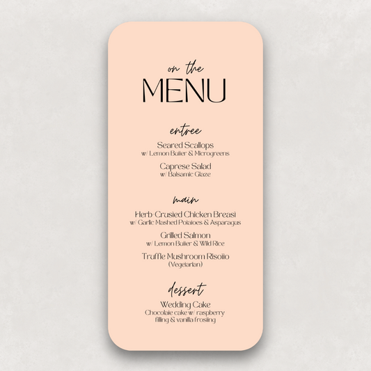 Zephyr Small Menu