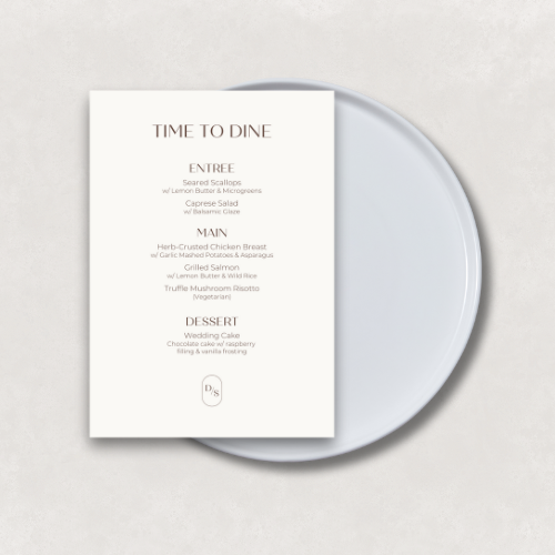 Monogram Large Menu