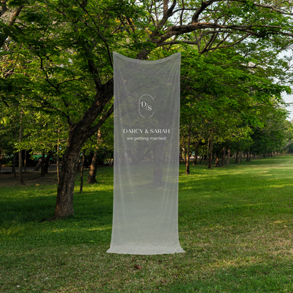 Monogram Sheer Welcome Sign