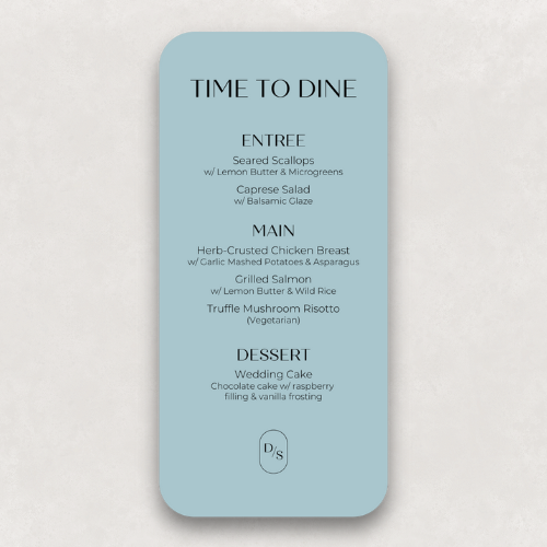 Monogram Small Menu
