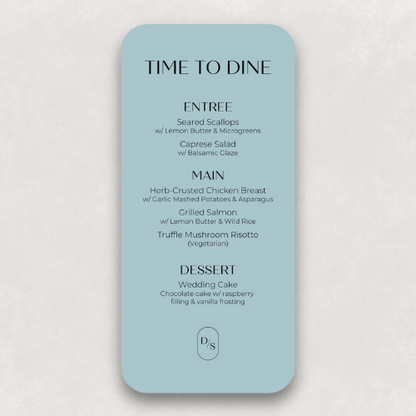Monogram Small Menu