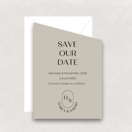 Monogram Save The Date