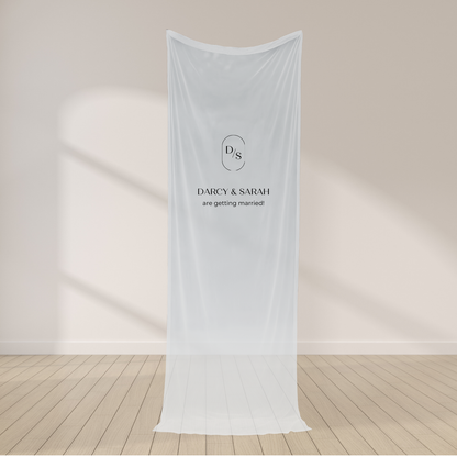 Monogram Sheer Welcome Sign