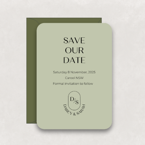 Monogram Save The Date