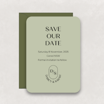 Monogram Save The Date