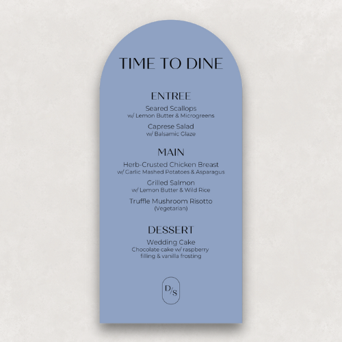 Monogram Small Menu