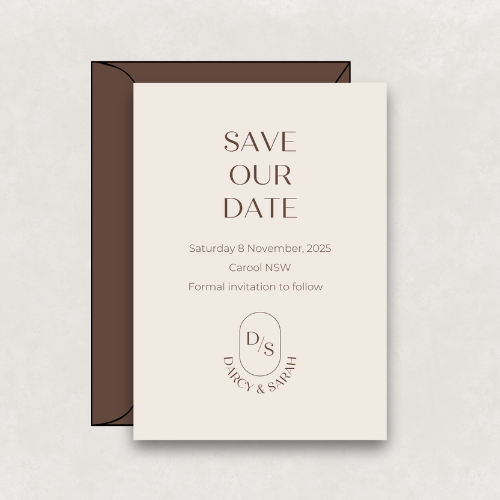 Monogram Save The Date
