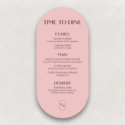 Monogram Small Menu