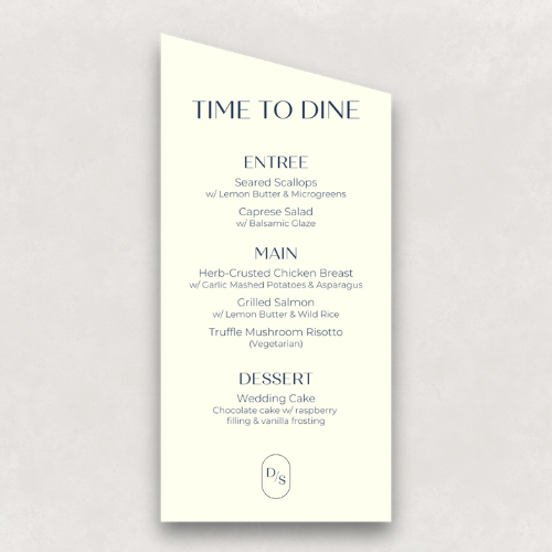 Monogram Small Menu