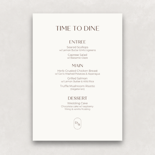 Monogram Large Menu