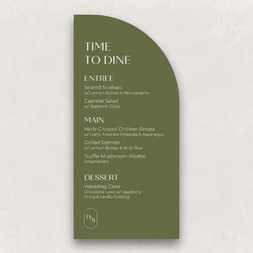Monogram Small Menu