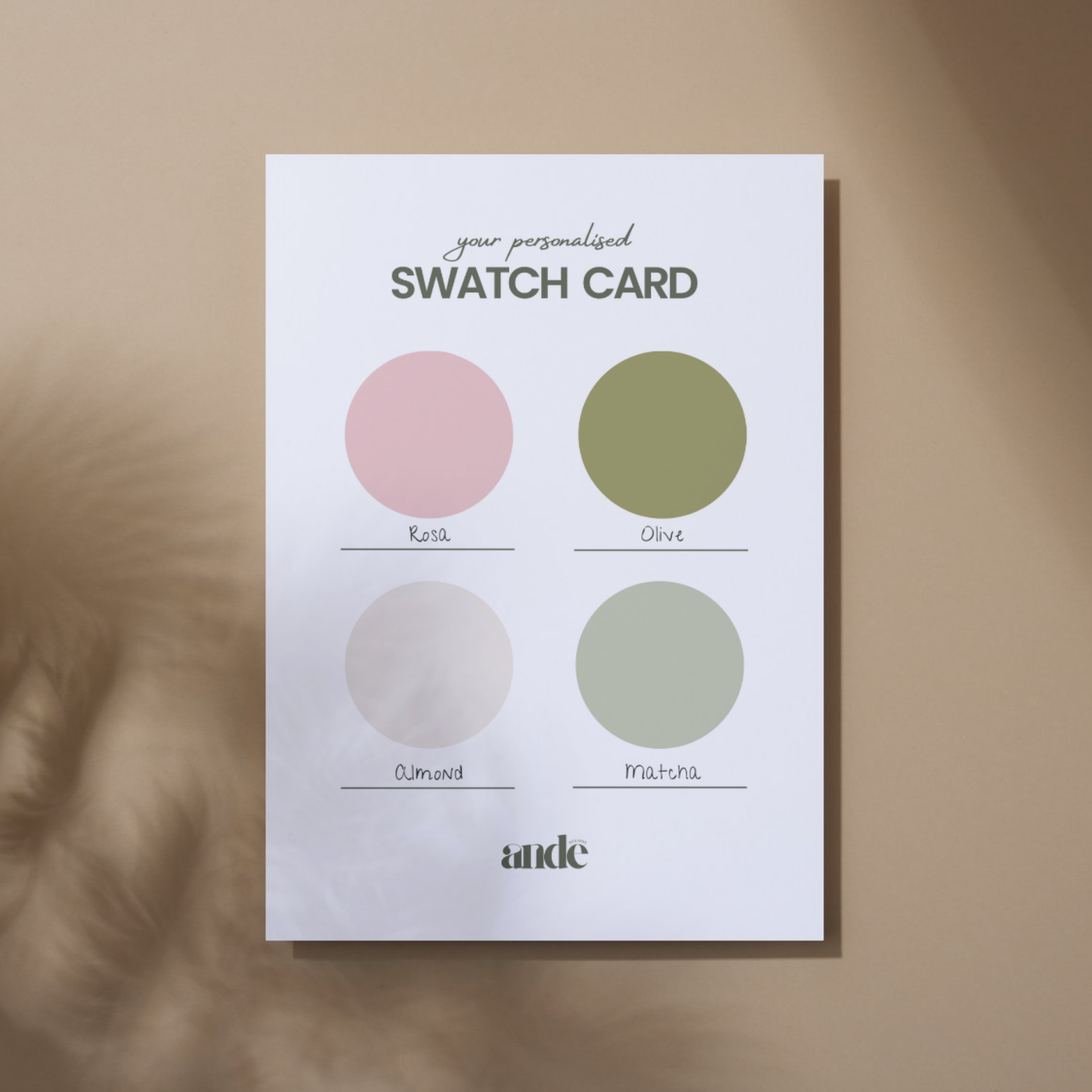 Swatch Card